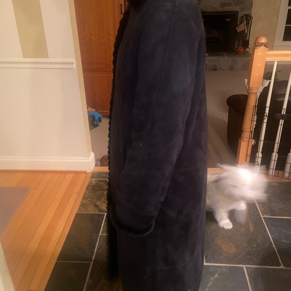 Genuine Sheepskin Full-Length Shearling Coat with Wool Lining - 6P - Picture 10 of 11